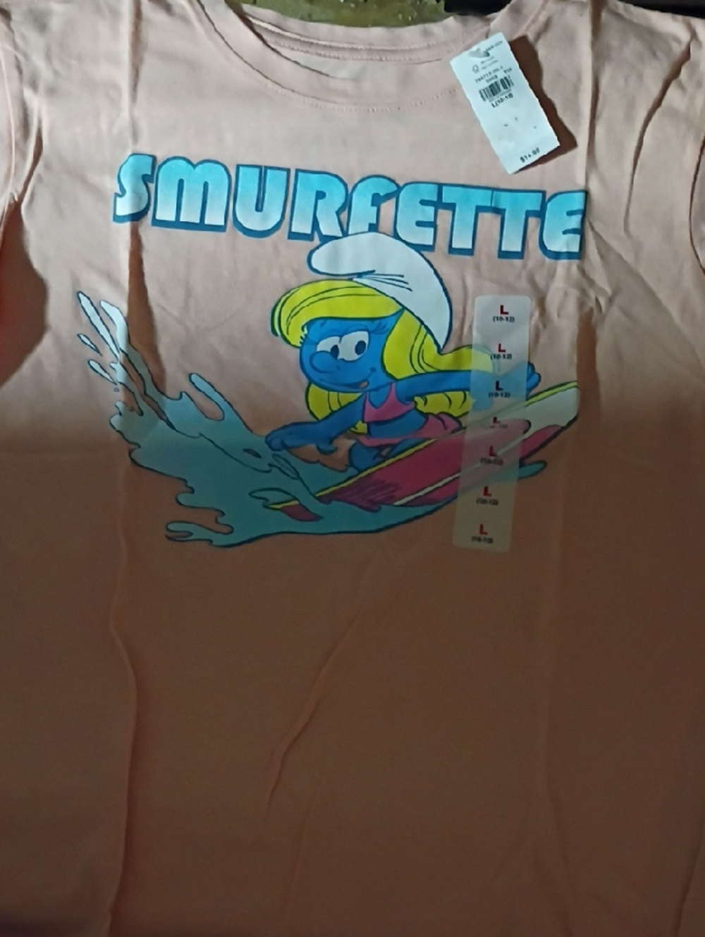 Source Unknown Smurfette Peach Short Sleeve Tee